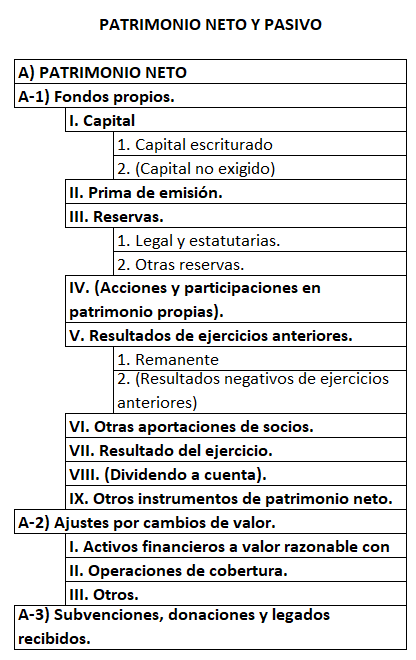 patrimonio neto balance situación